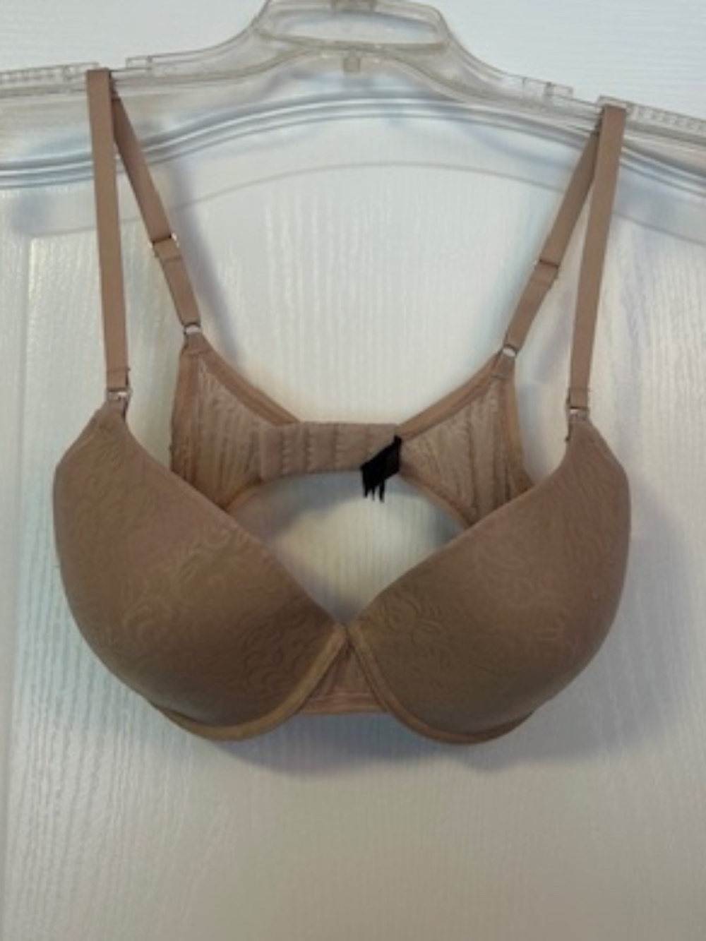 Natori Underwire Lace Overlay Nursing‎ Bra Nude Size 36-C